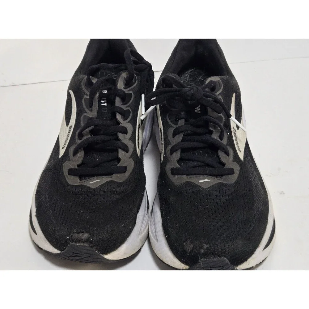 Brooks Sneakers Mens Size 8 2E Ghost 17 Running Wide Black White Jogging Casual